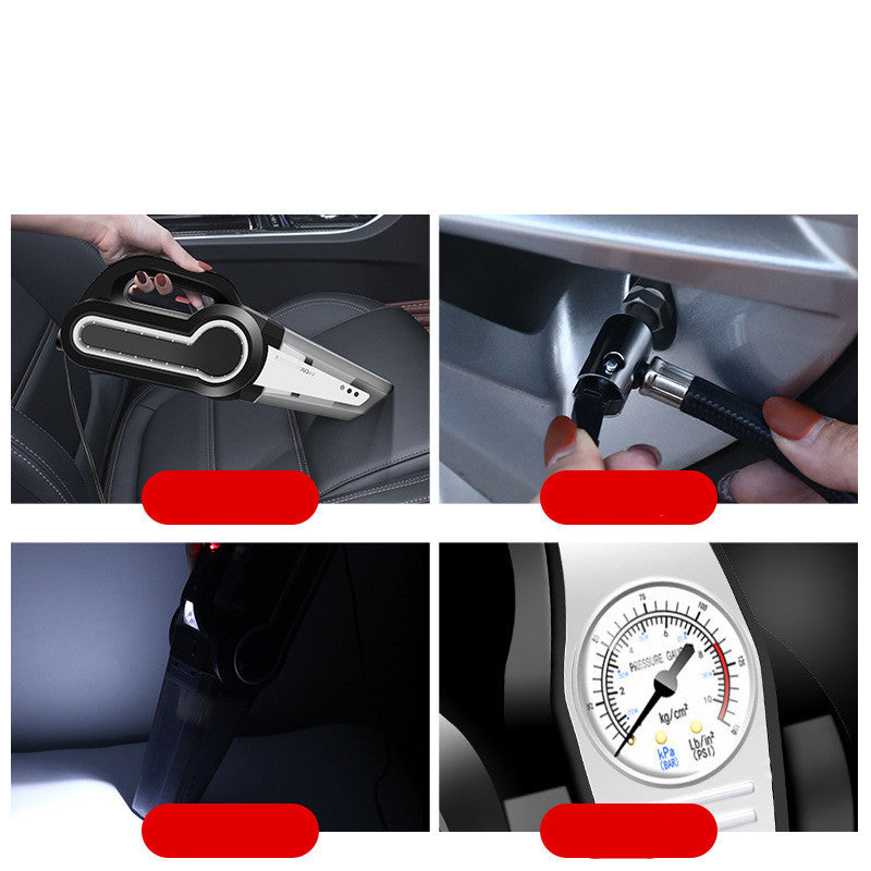 4-in-1 Portable Car Vacuum and Air Pump, High Power