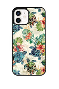 Jeuloth for iPhone 12 Mini (5.4 inch) Case - Vintage Art Pattern Sea Turtle Designed Phone Cases - TPU Phone Cases - Drop Protection