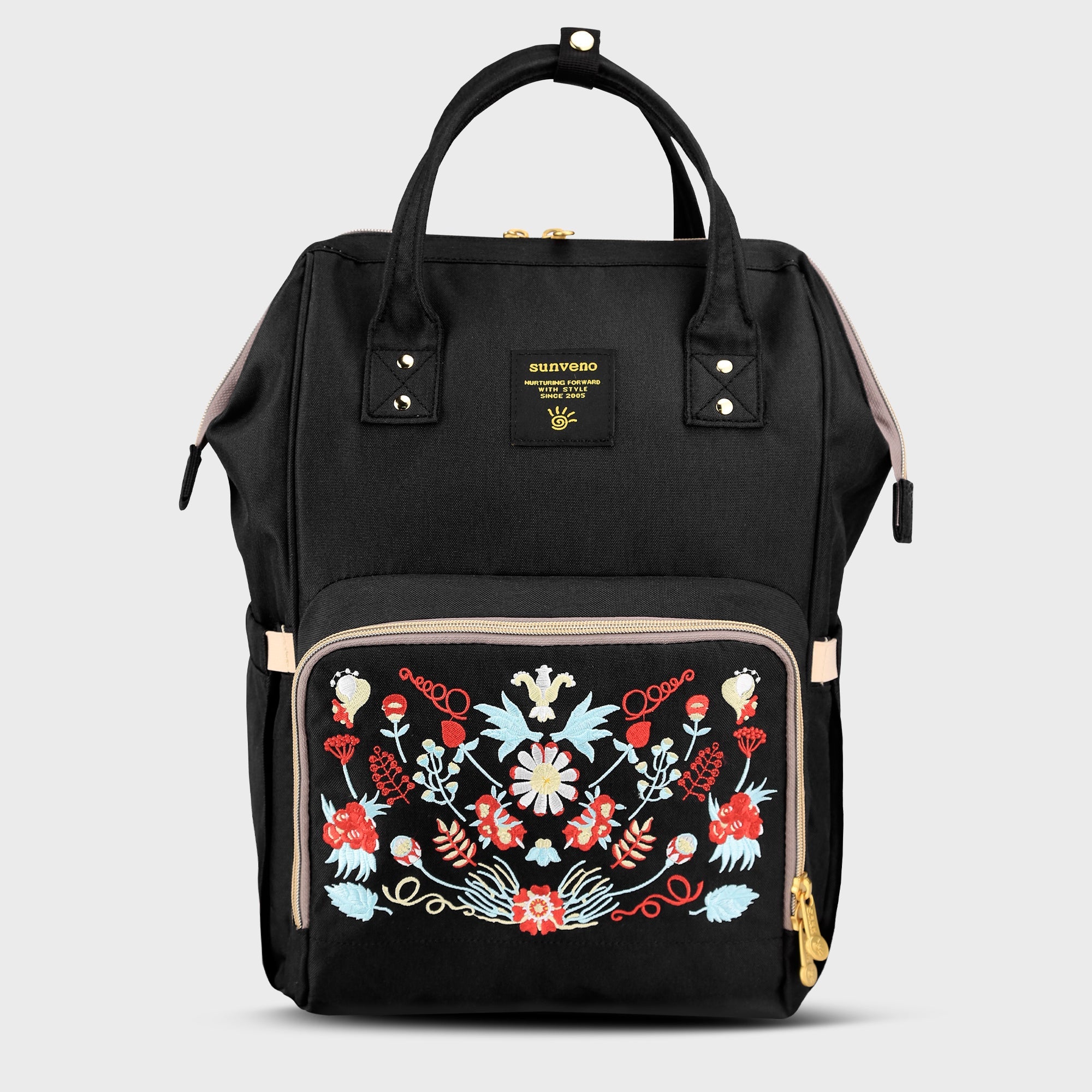 Classic Embroidered Diaper Backpack-2
