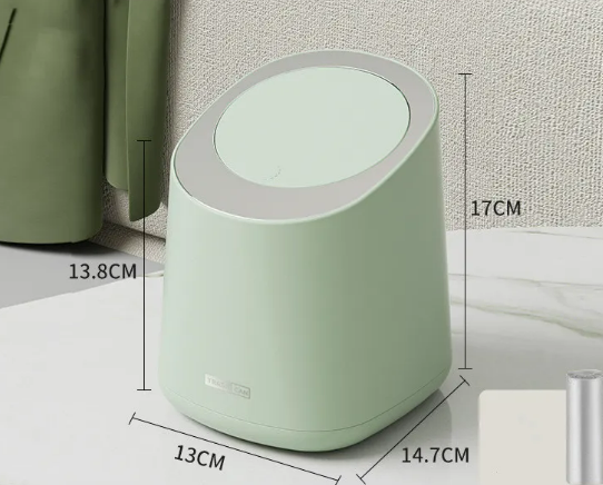 Desktop Press-Type Trash Can