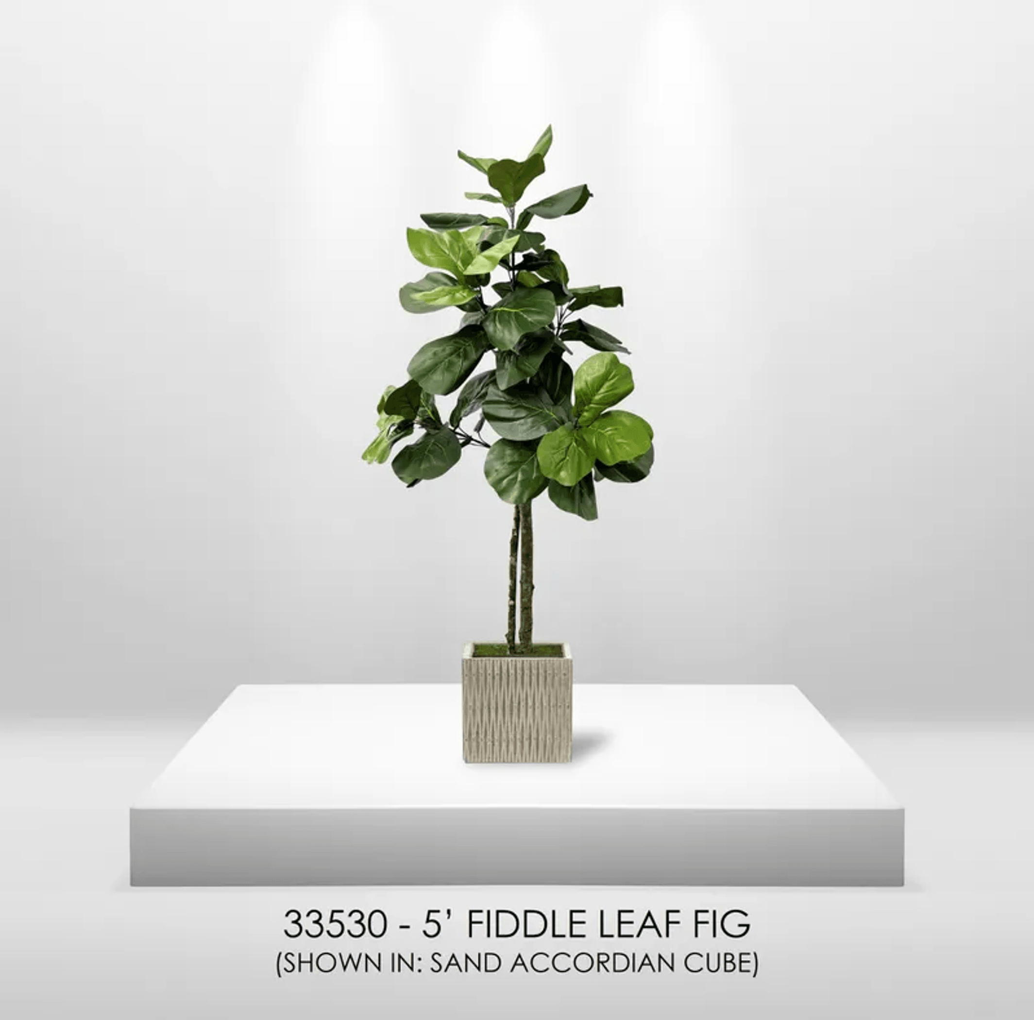 Elegant 5' Designer Artificial Fig Tree With Realistic Wood Trunk-4