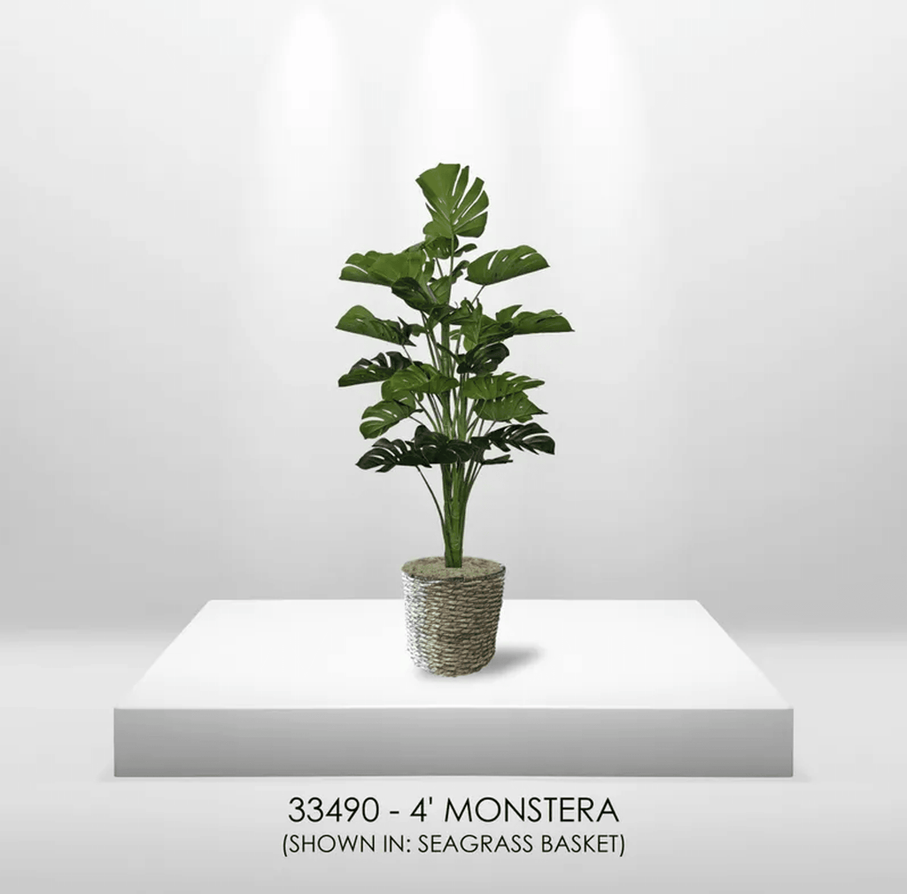 4' Premium Artificial Monstera Plant-4