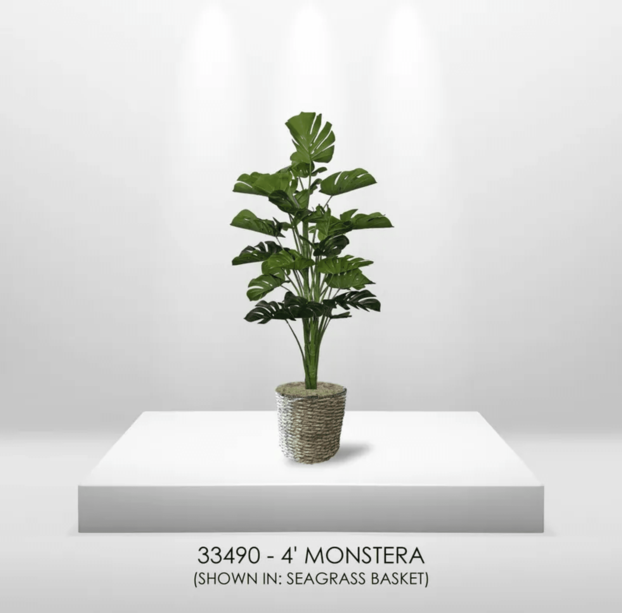 4' Premium Artificial Monstera Plant-4