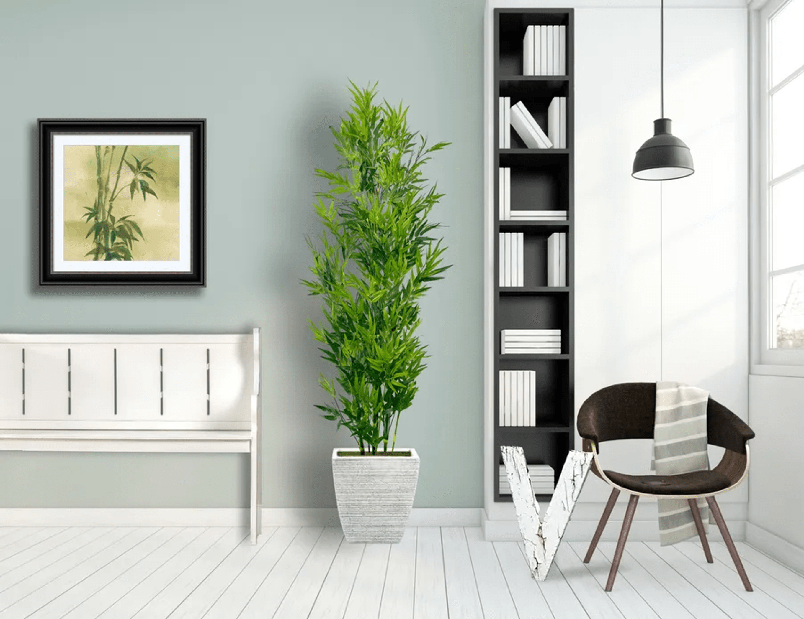 Cypress & Alabaster 6' Lifelike Artificial Bamboo Plant-3