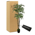 6' Artificial Ming Tree In Elegant 2-Tier Design-2
