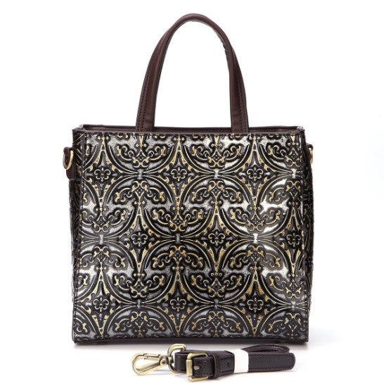 Vintage Embossed Handbag, Crossbody Shoulder Bag