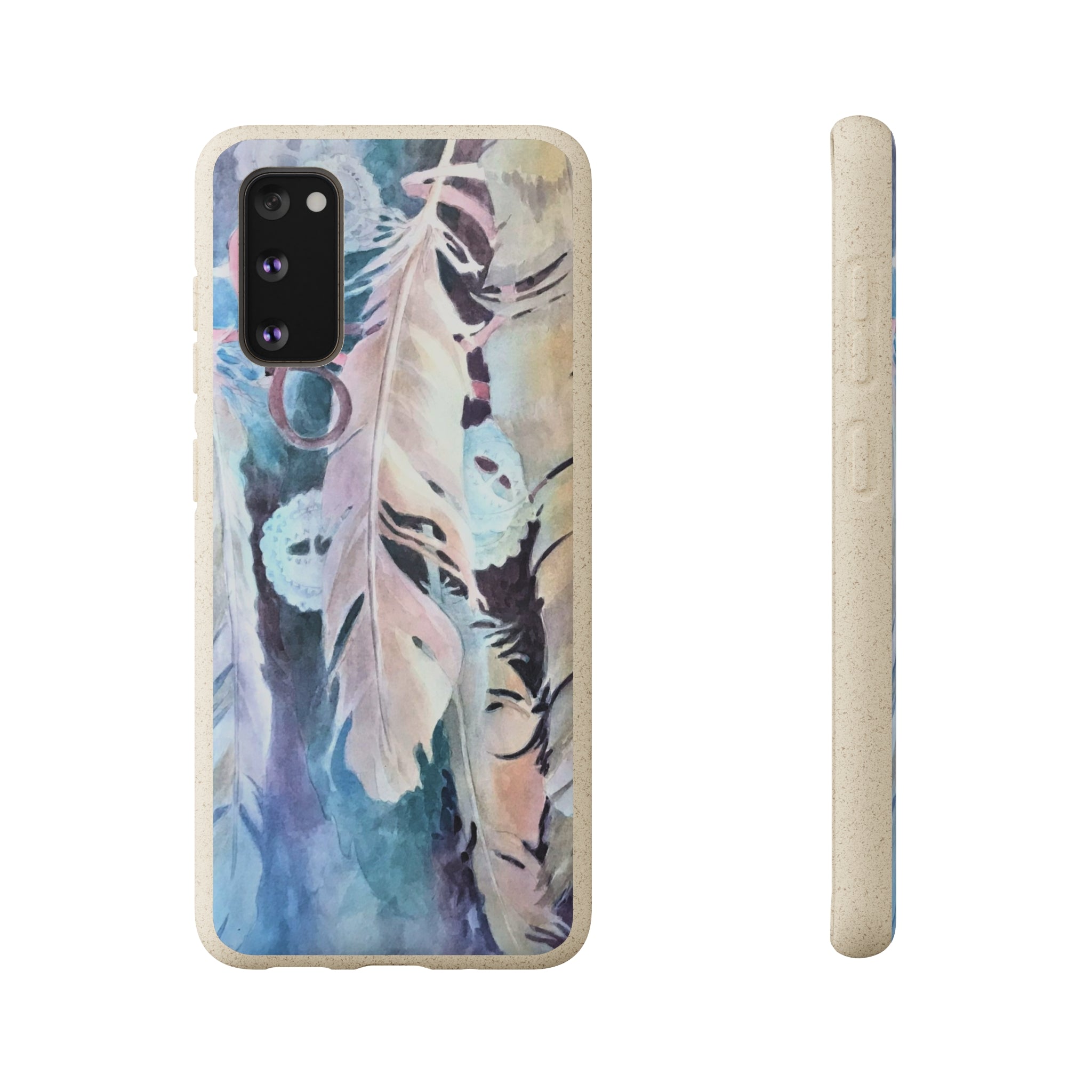 Biodegradable Phone Case with 'Conchos' Watercolor Original Artwork by Barbara Cleary-1