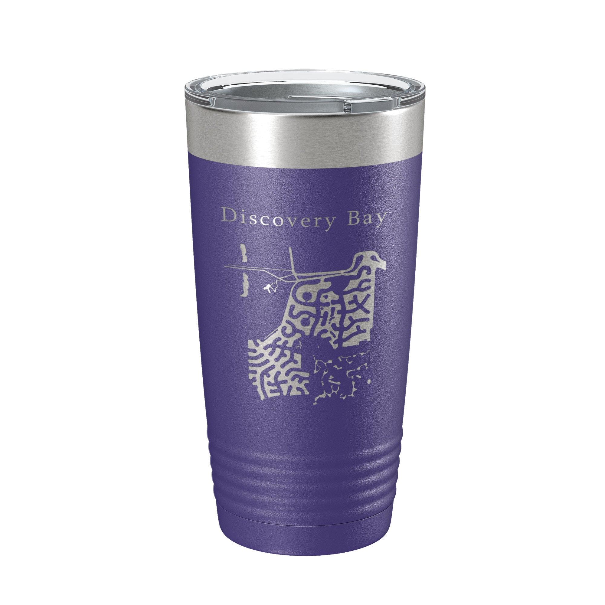 Discovery Bay Tumbler Lake Map Travel Mug Insulated Laser Engraved Coffee Cup California 20 oz-15