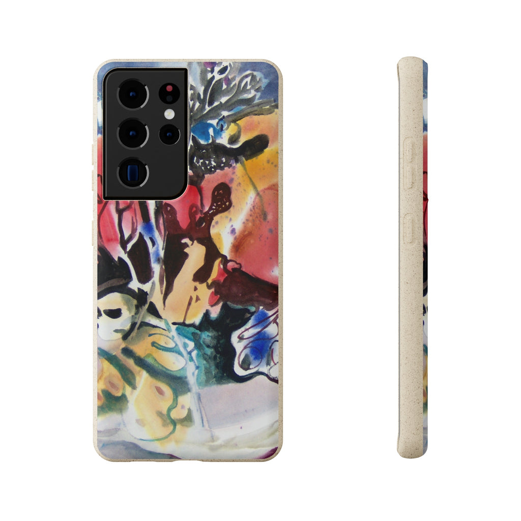 Biodegradable Phone Case with 'Floral Fantasy' Abstract Original Artwork by Barbara Cleary-44