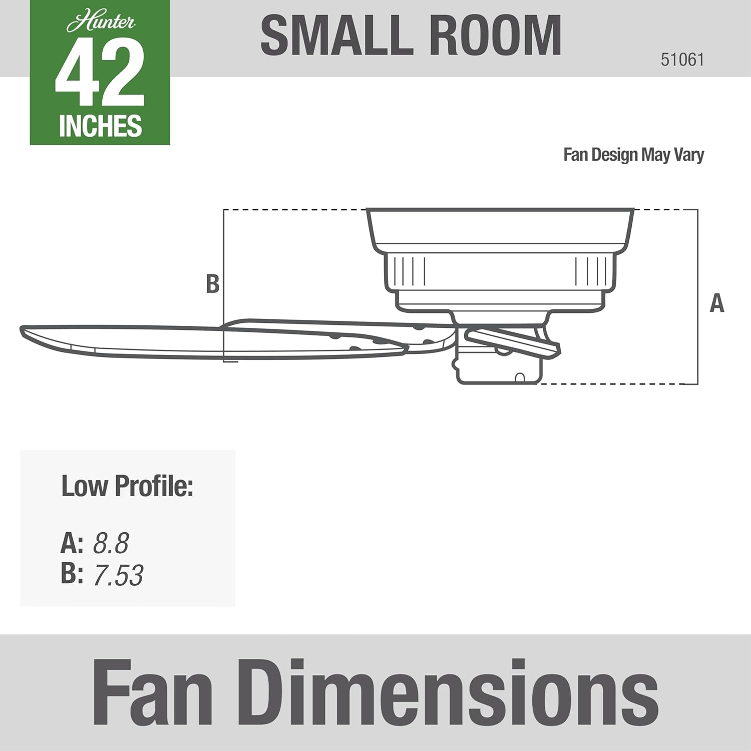 42 Inch Flush Mount Indoor Ceiling Fan Bronze NoLight-3