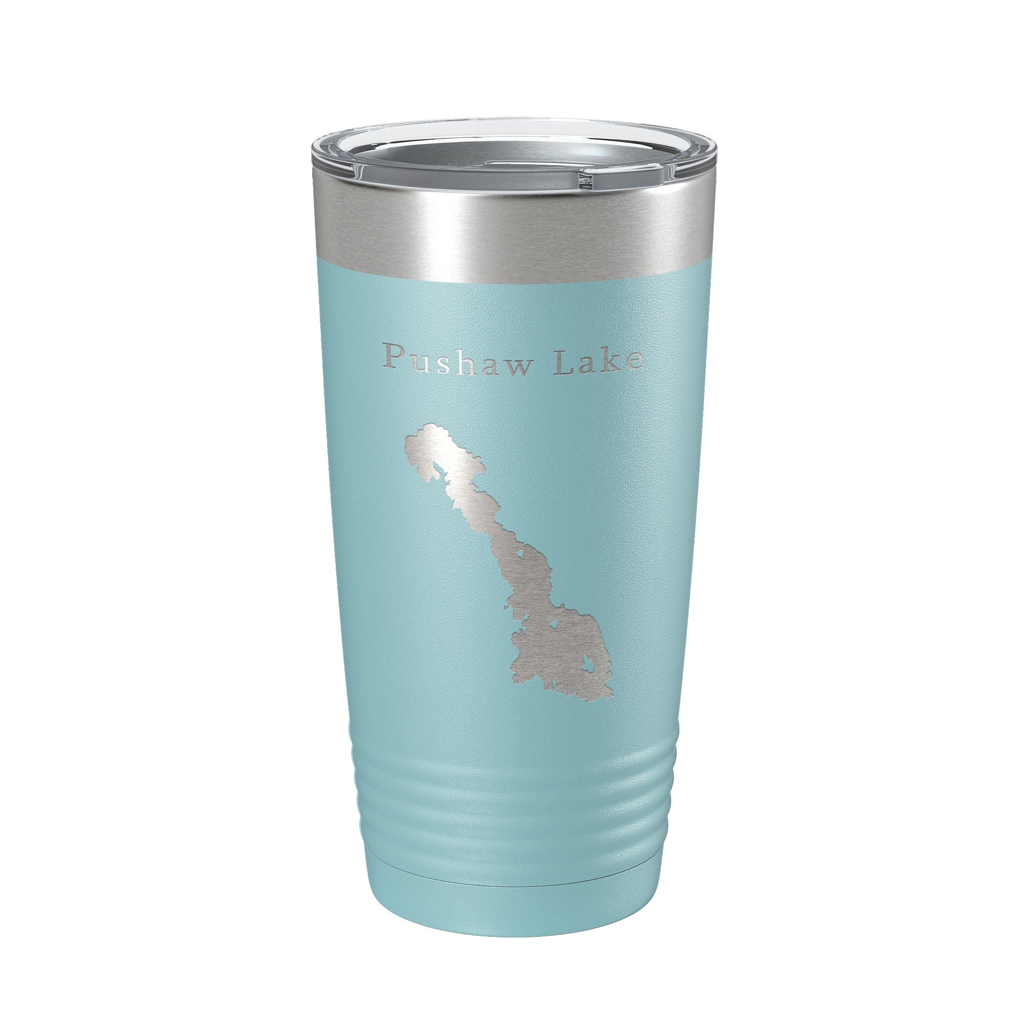 Pushaw Lake Map Tumbler Travel Mug Insulated Laser Engraved Coffee Cup Maine 20 oz-13
