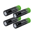 18650 Rechargeable Battery 3.7V 9900mAh Lithium Battery for Flashlights Headlamps Cameras Doorbells Toys(4 Pack) (Flat top)
