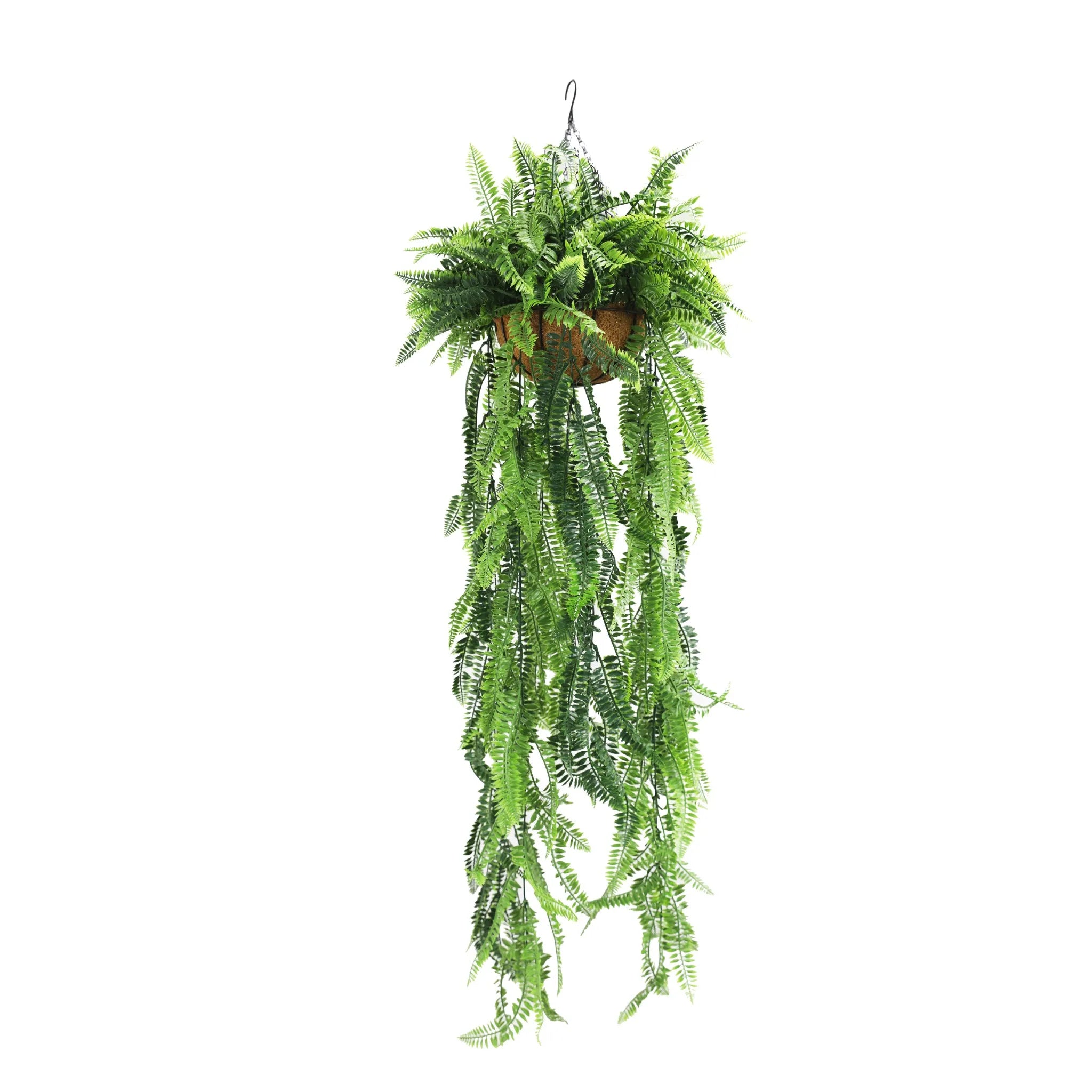 Fern Artificial Hanging Basket 13.8×49.2in – UV Resistant-0