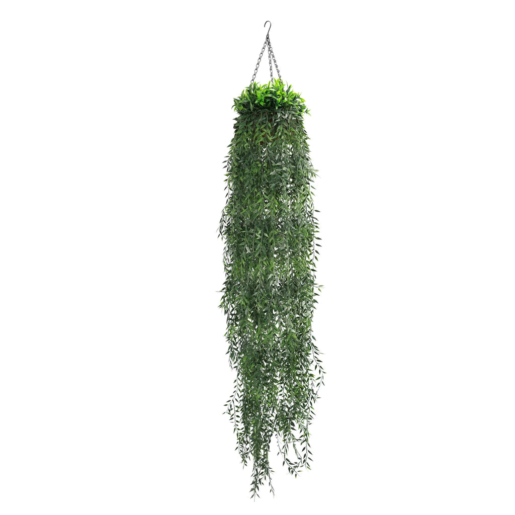 Fern Artificial Hanging Basket 10.2×53.1in – UV Resistant-0