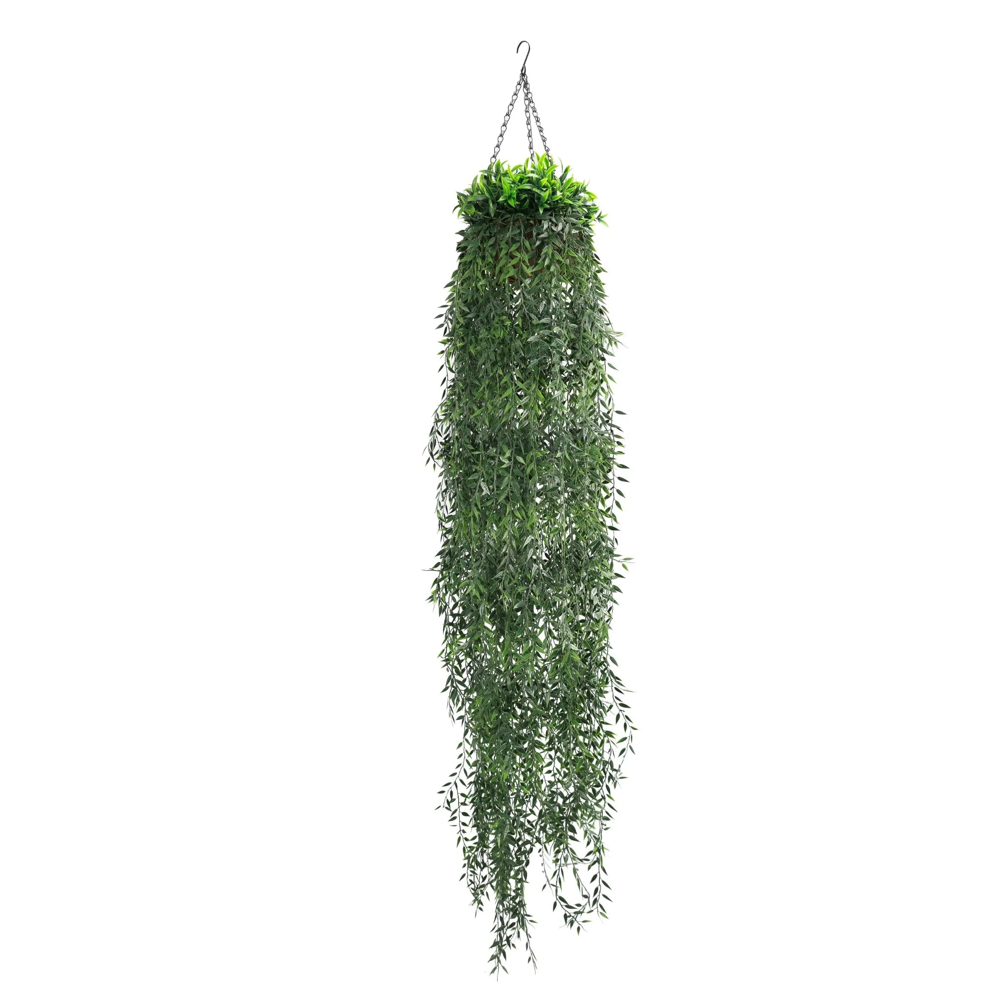 Fern Artificial Hanging Basket 10.2×53.1in – UV Resistant-0
