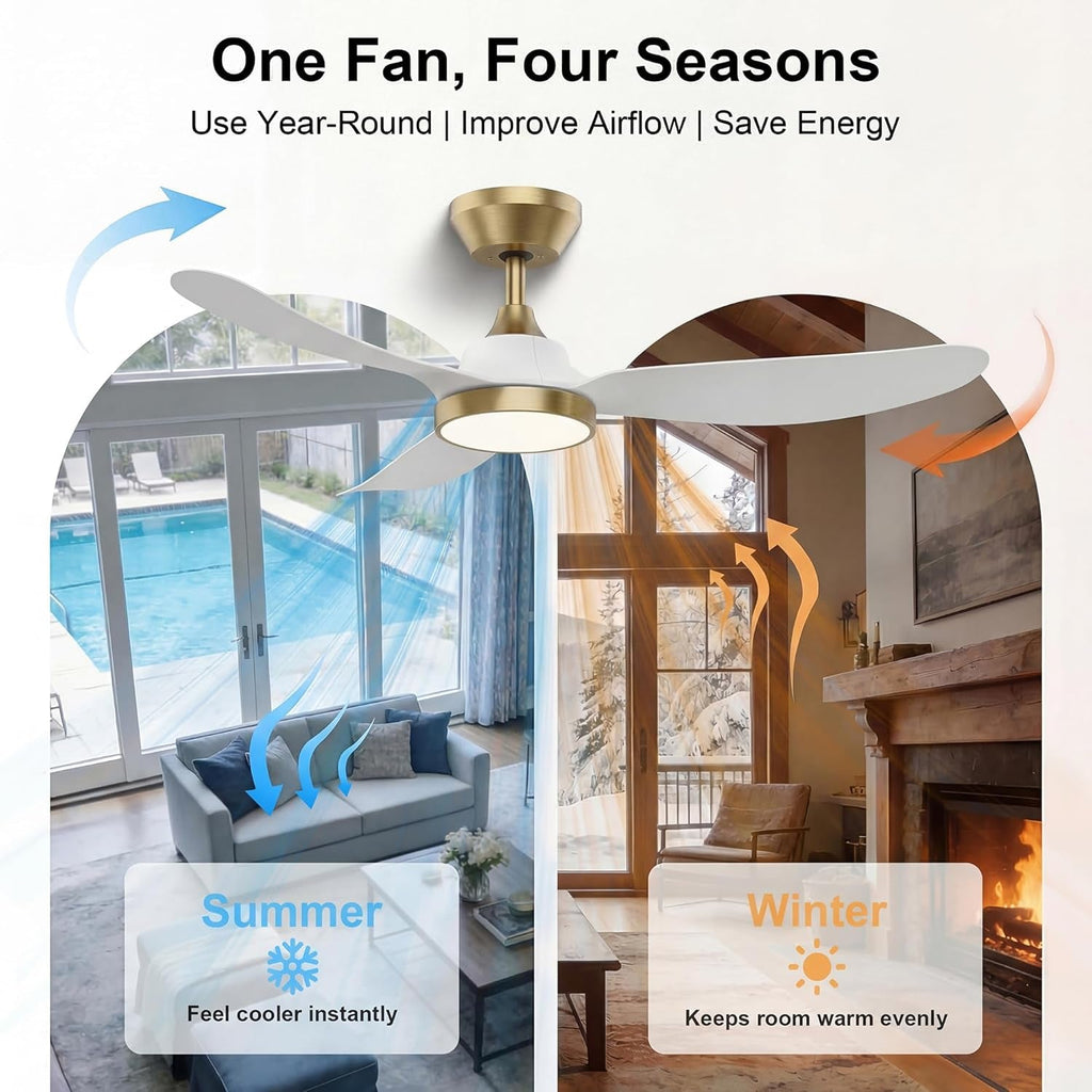 Forty Two Inches Contemporary Ceiling Fan With Dimmable LED-2
