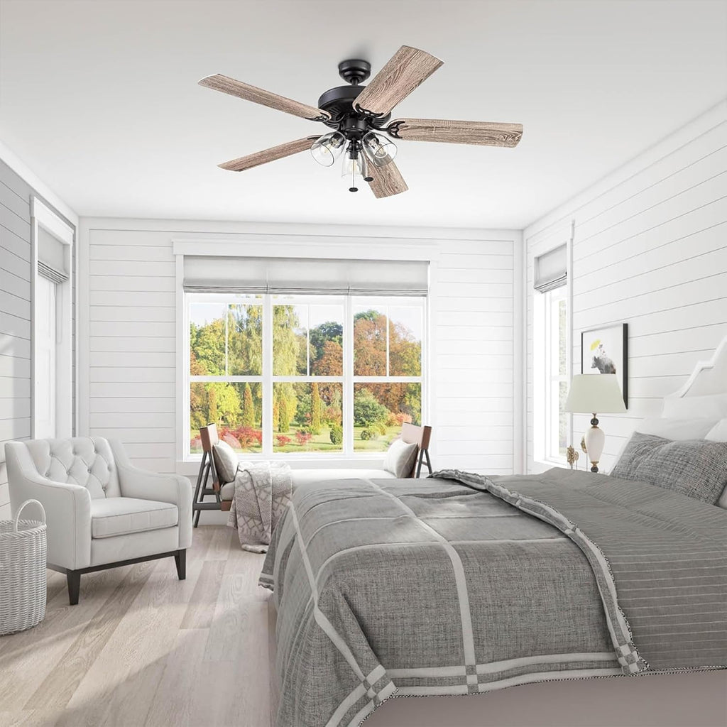 Saybrook 52-Inch Farmhouse Ceiling Fan Bronze Finish-1
