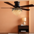 Crystal Chandelier Ceiling Fan Fandelier Remote 52 Inch-0
