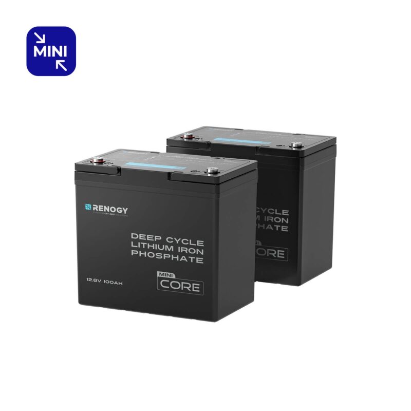 Mini Series 12V 100Ah LiFePO4 Battery, Rechargeable Deep Cycle Lithium Battery-1