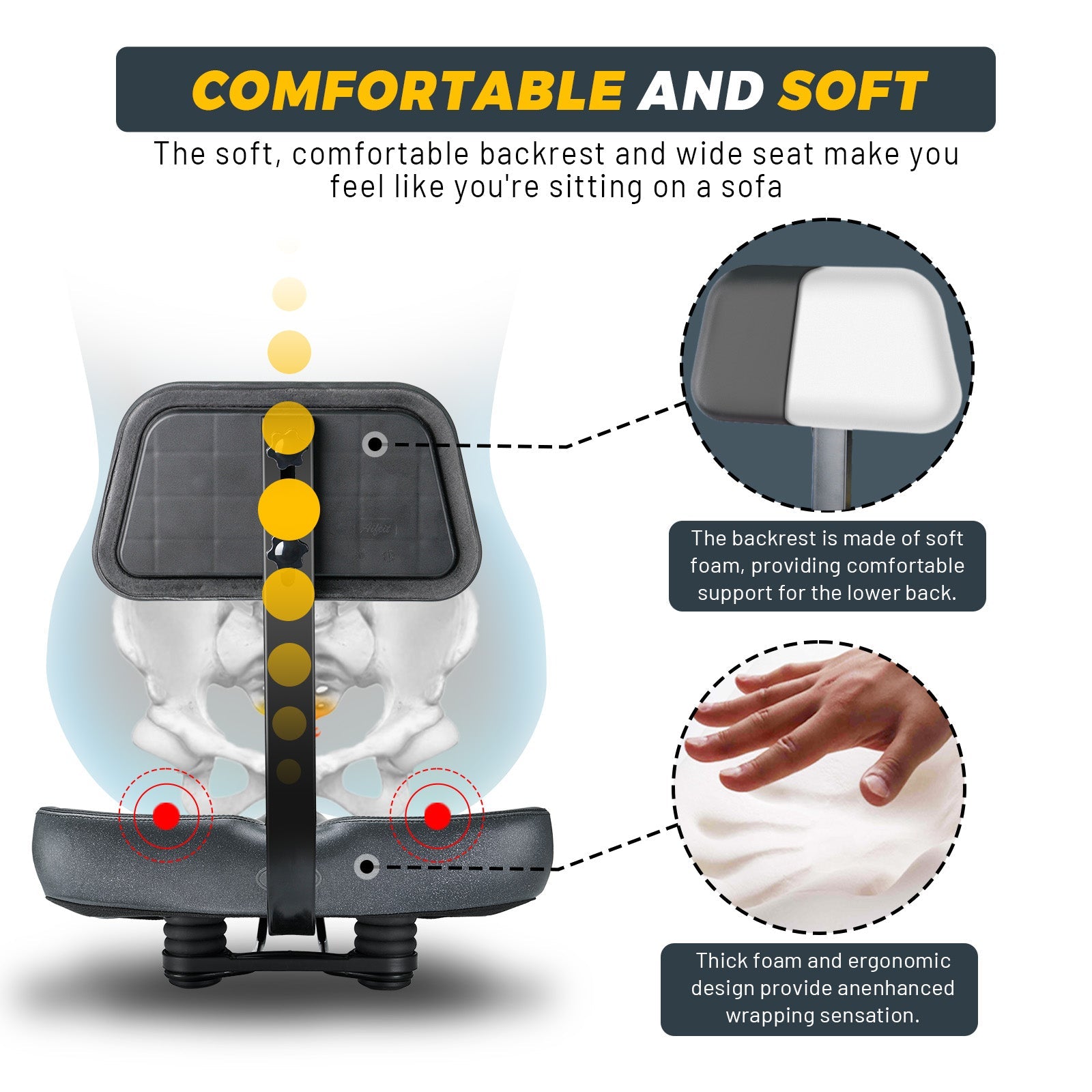 YS 11, YLG Oversized Bike Seat with Backrest-1