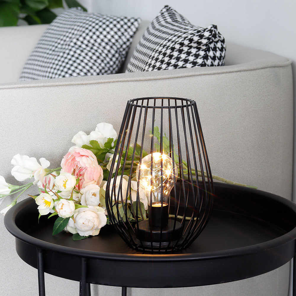 8'' Tall Cage ShapeTable Lamp Battery Lanterns-2