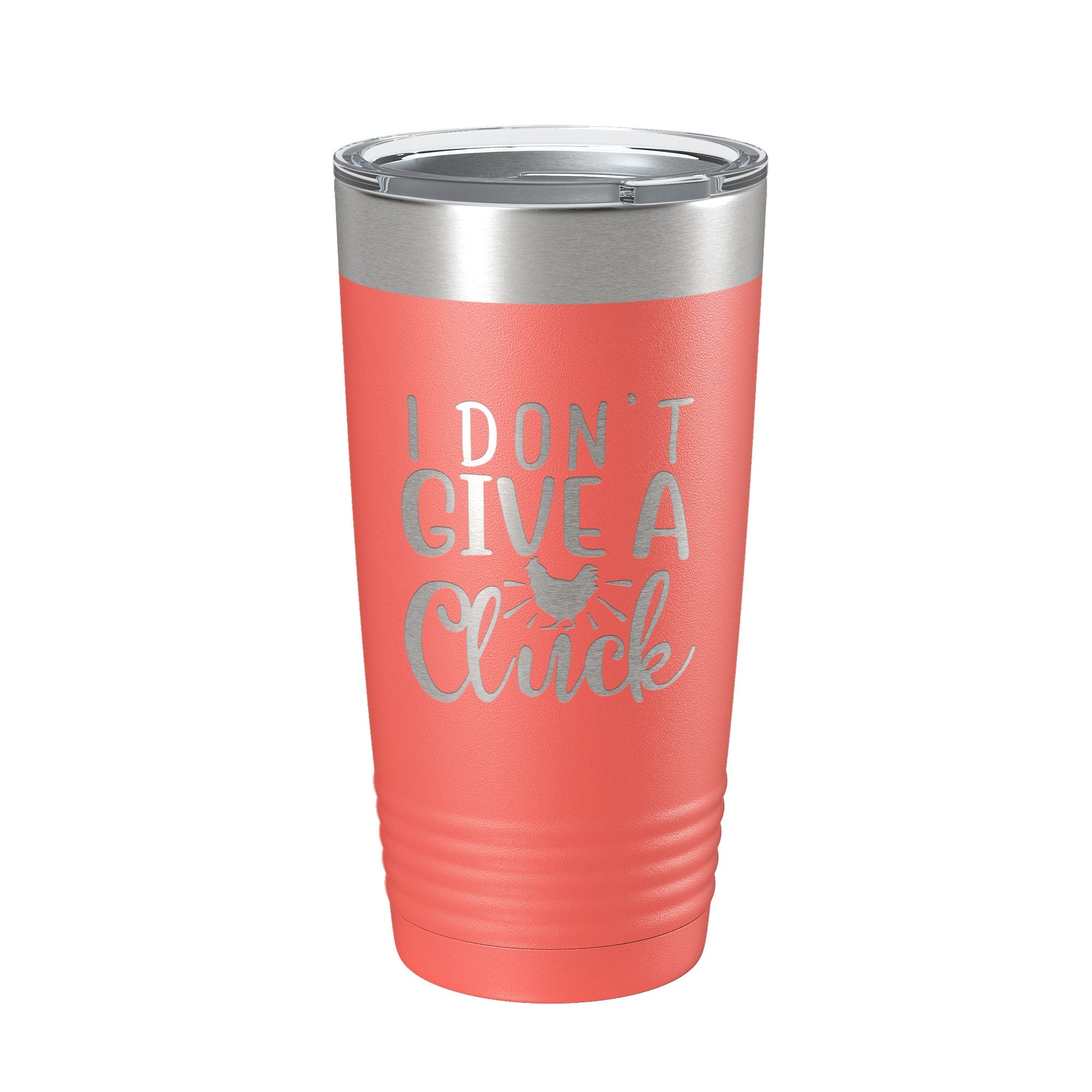 I Don't Give A Cluck Tumbler Funny Chicken Travel Mug Gift Insulated Laser Engraved Coffee Cup 20 oz-20