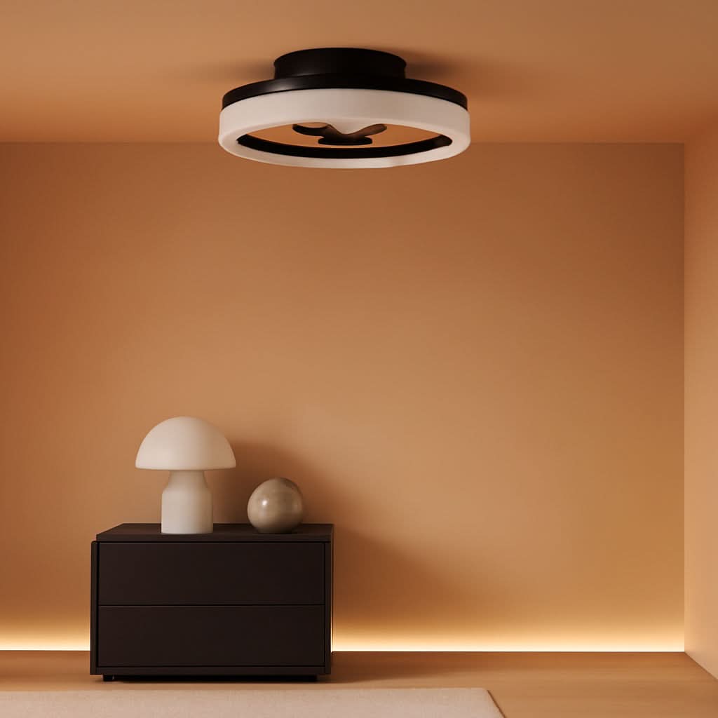 Smart Bladeless Ceiling Fan With Remote And LED Lights-0