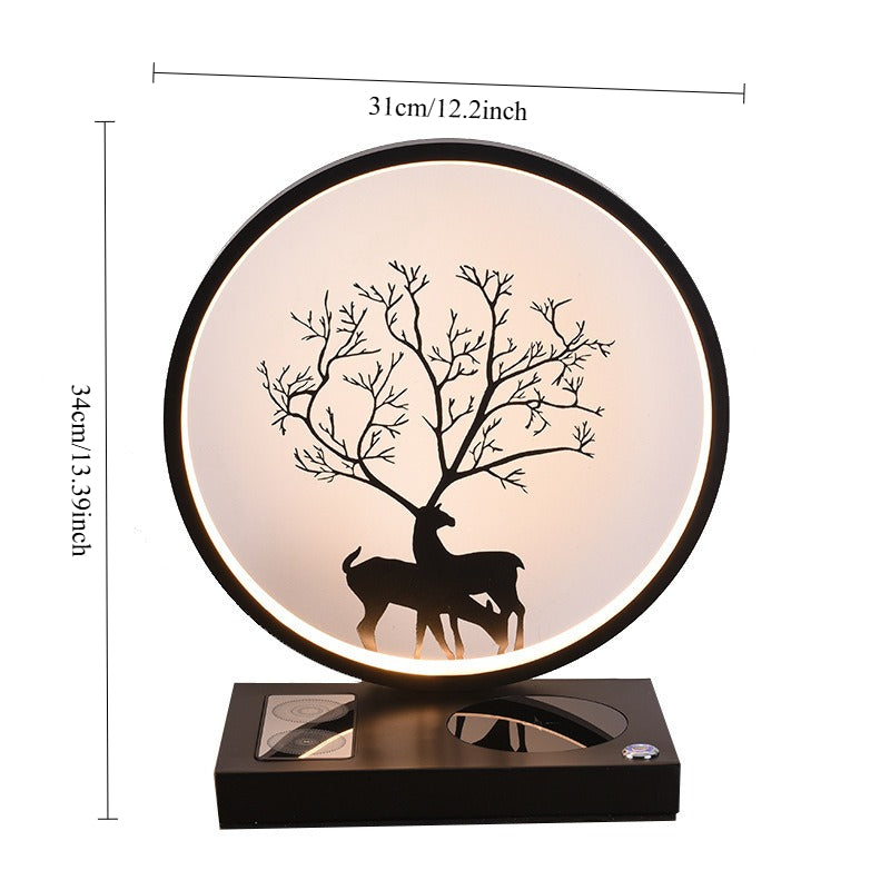 3-in-1 LED Bedside Desk Lamp with 15W Fast Wireless Charger & Speaker, Stepless Dimmable-6