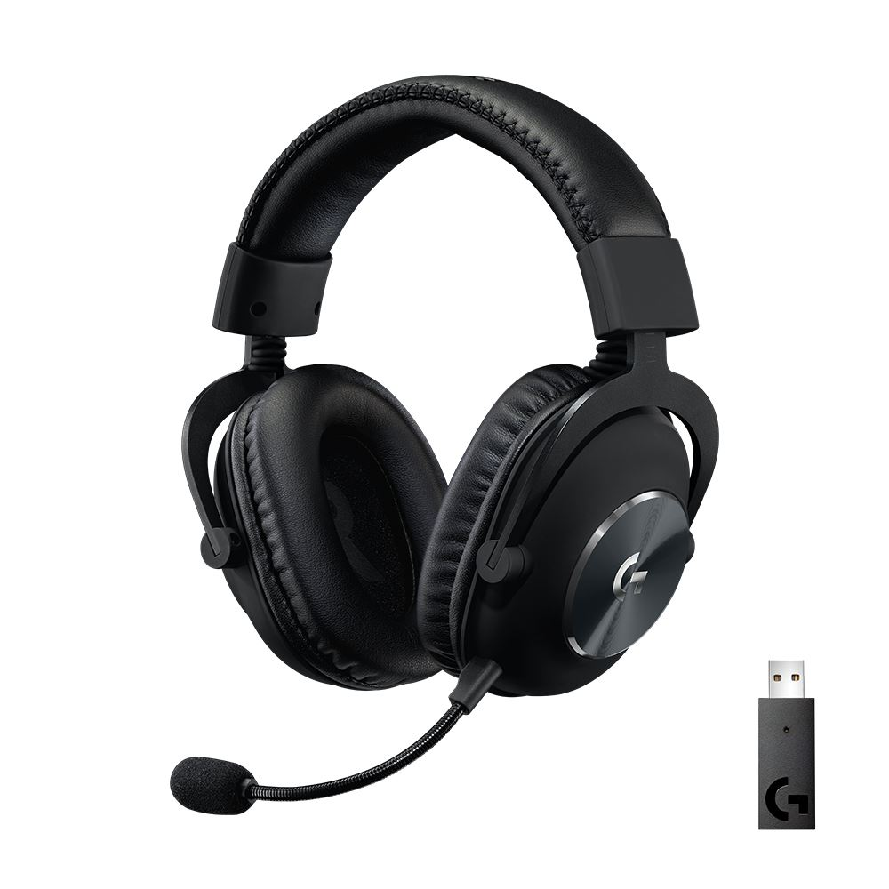 Casti gaming wireless Logitech G PRO X, surround 7.1, 2.4GHz LightSpeed, functie BLUE VO!CE, Negru (981-000907)