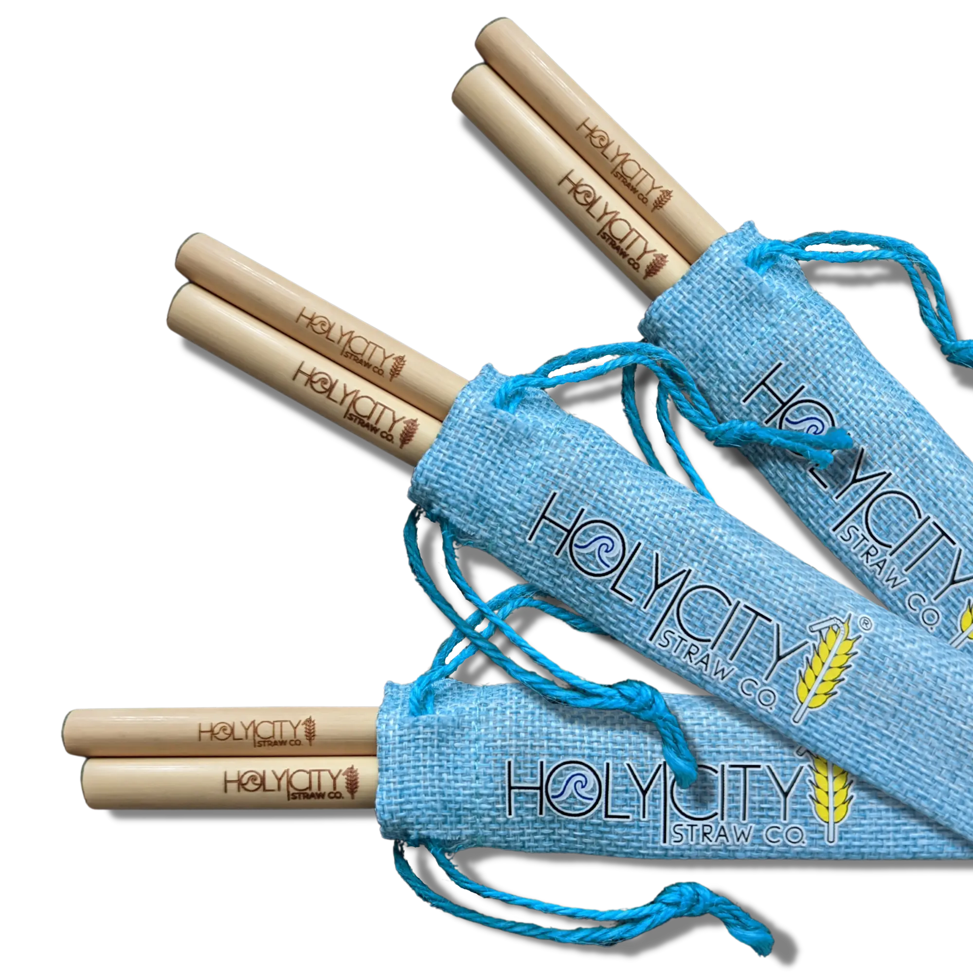 Two Straw/Pouch Combo - Holy City Straw Co. - 3 Pack-1