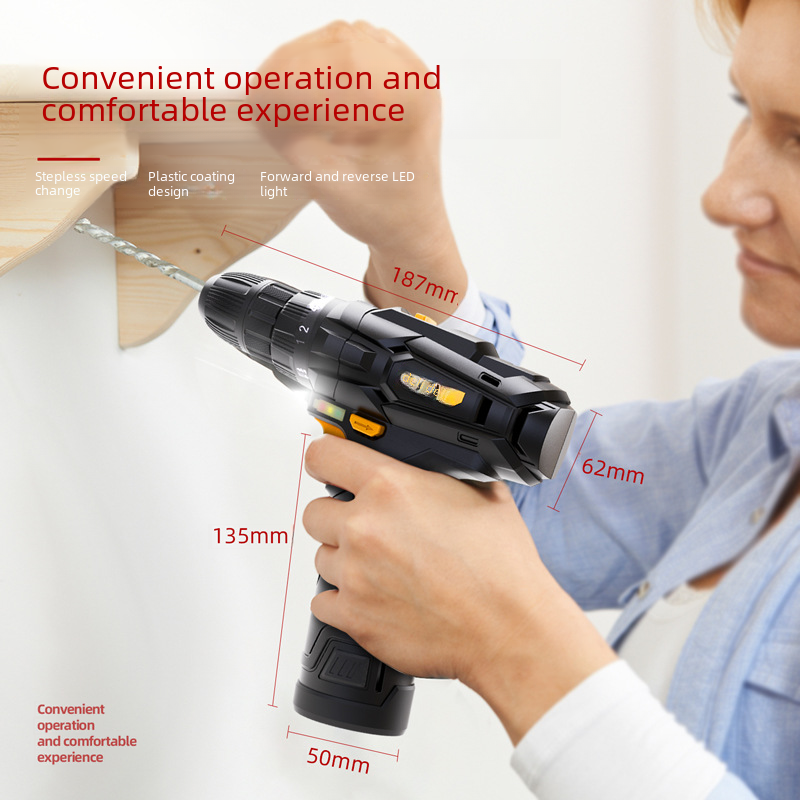 Deli 12V Rechargeable Electric Screwdriver Drill DL600012