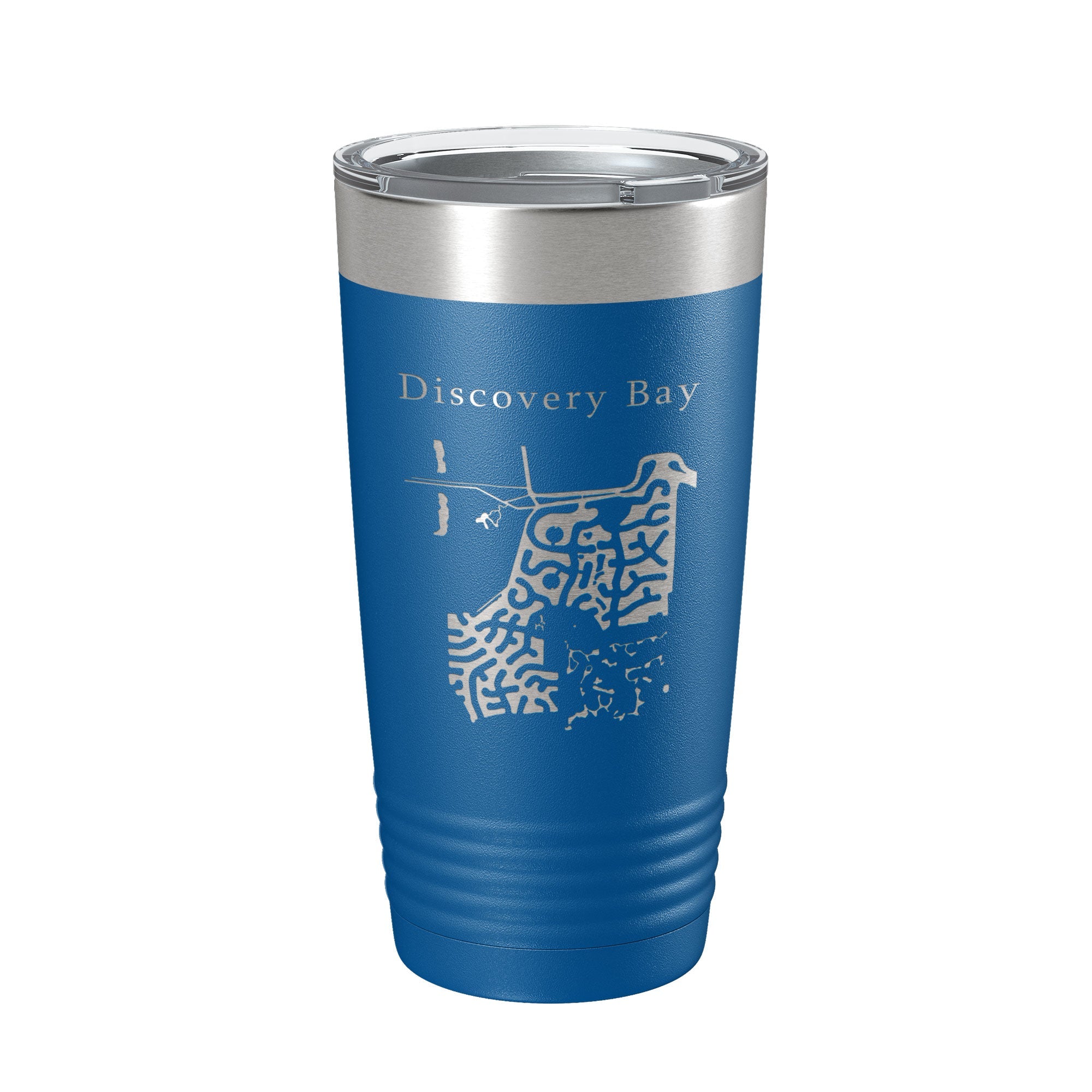 Discovery Bay Tumbler Lake Map Travel Mug Insulated Laser Engraved Coffee Cup California 20 oz-6