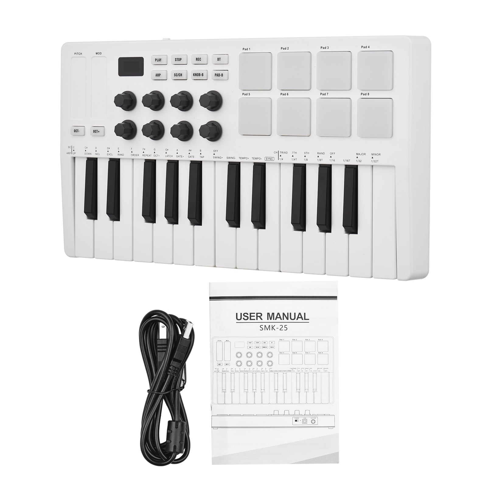 M-VAVE 25-Key Portable USB MIDI Controller Keyboard