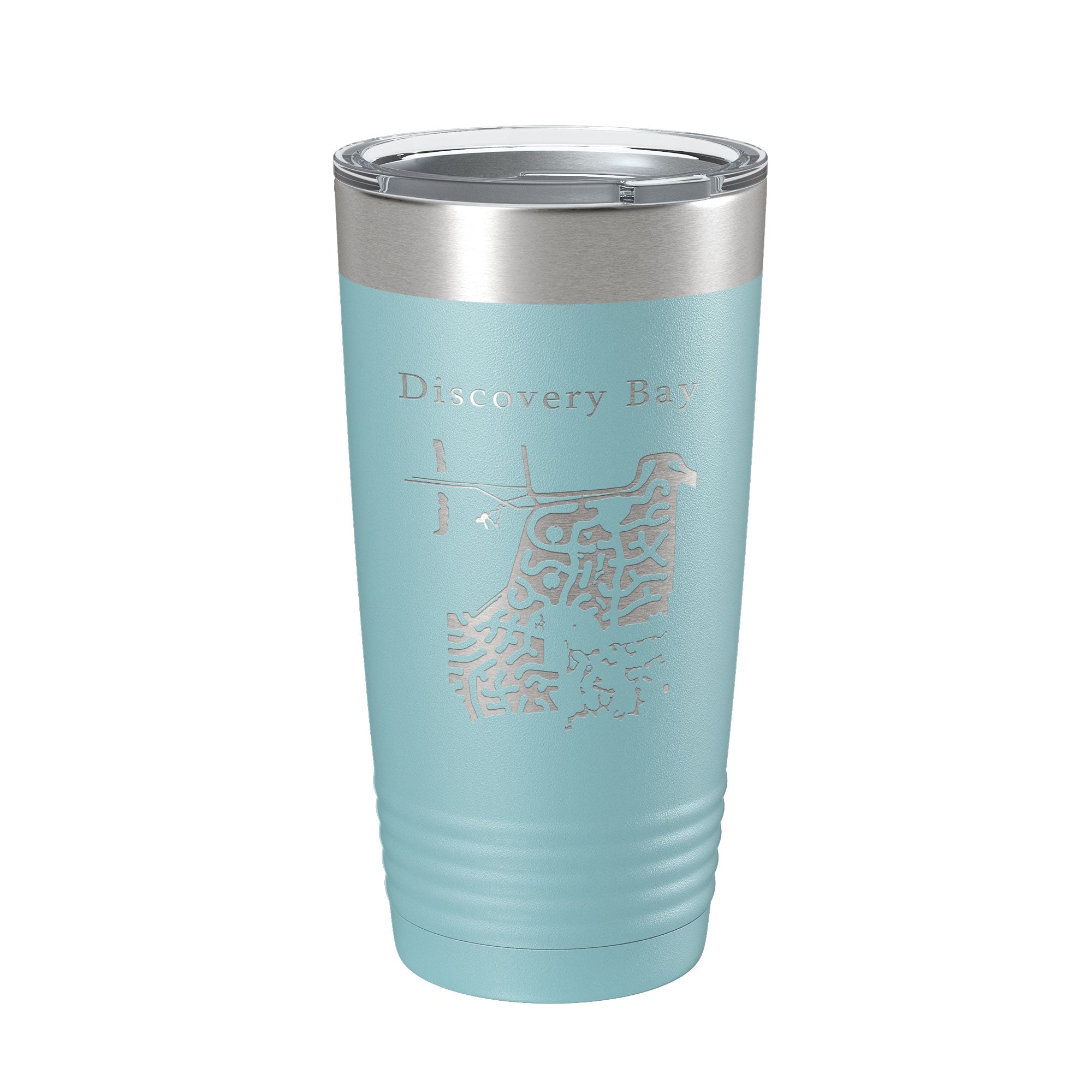 Discovery Bay Tumbler Lake Map Travel Mug Insulated Laser Engraved Coffee Cup California 20 oz-13