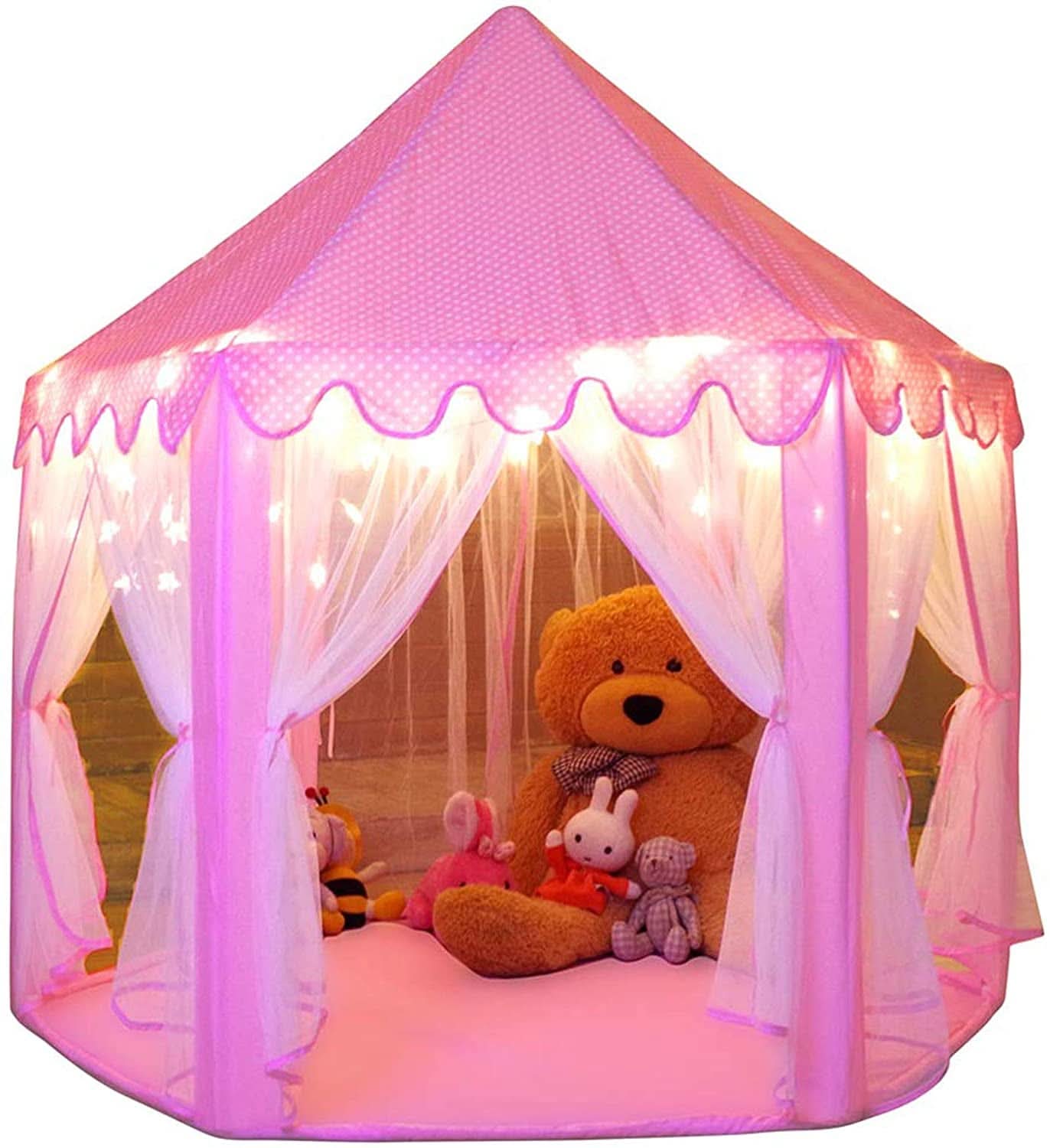 Princess Playhouse Tent With Star Lights 55x53Inches-0