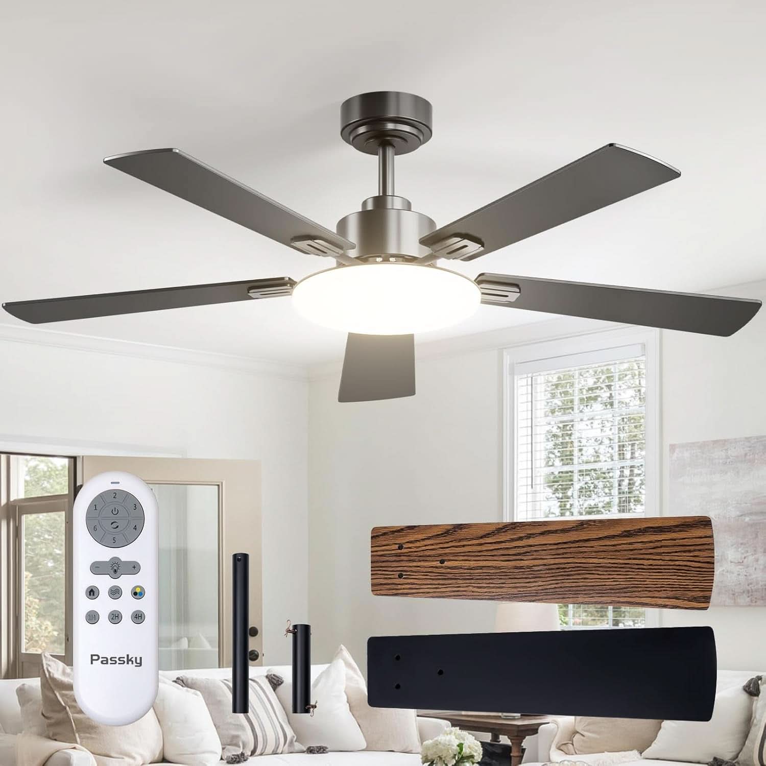 Fifty TwoInch Ceiling Fan With Remote Energy Efficient-0