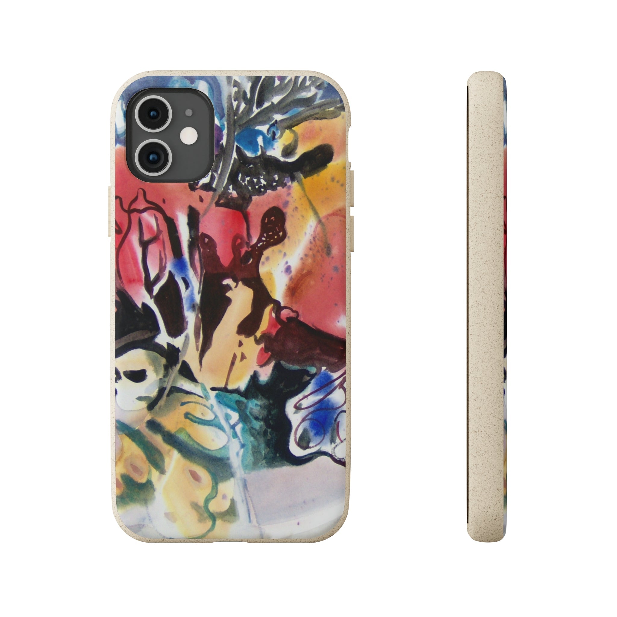 Biodegradable Phone Case with 'Floral Fantasy' Abstract Original Artwork by Barbara Cleary-31