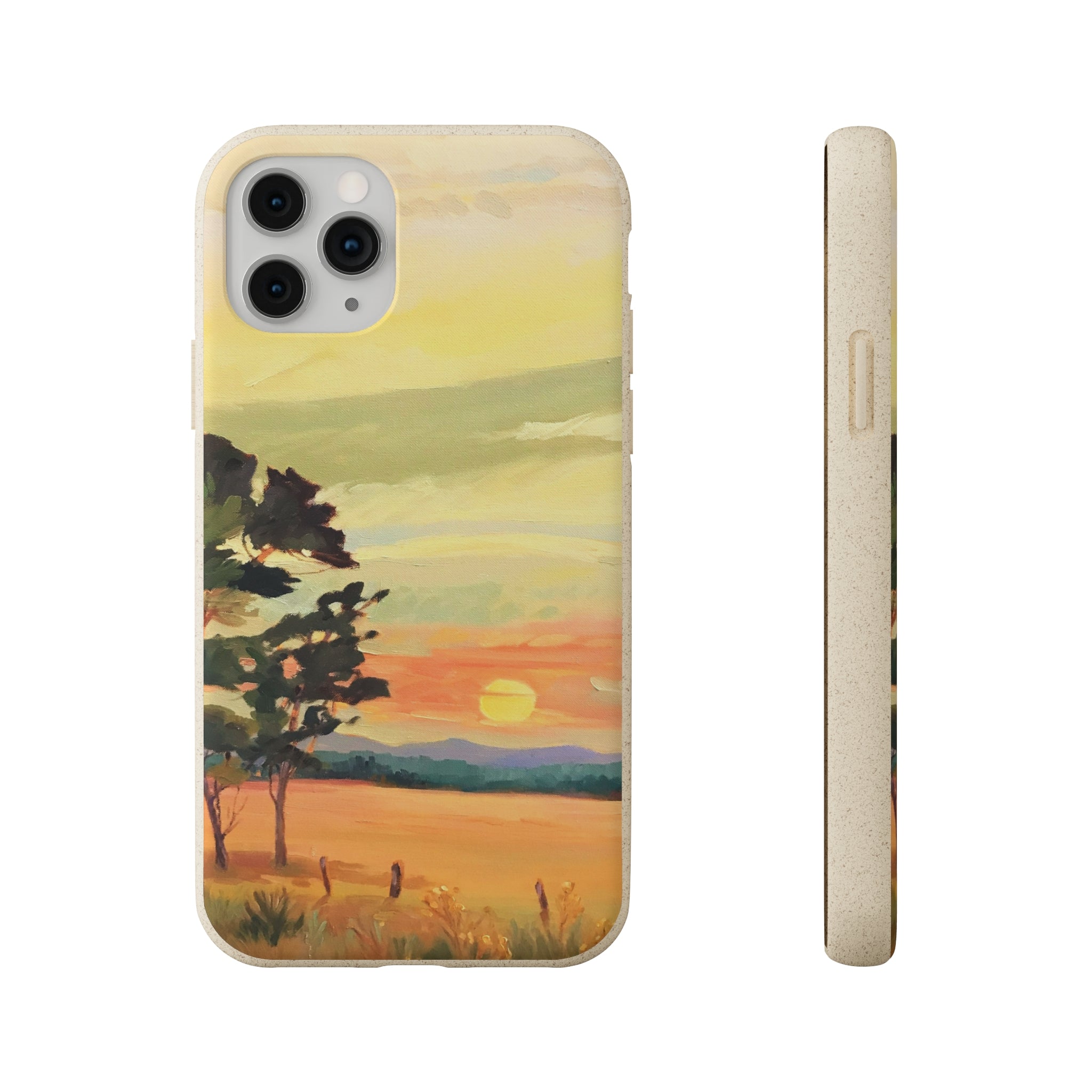 Biodegradable Phone Case with 'Sunrise' Landscape Original Artwork by Barbara Cleary-0