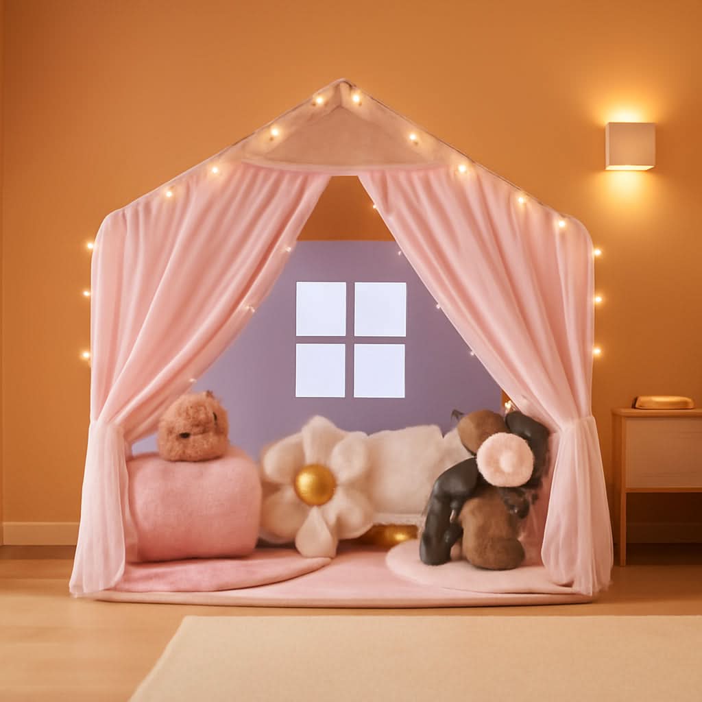 Pink Large Toddler Playhouse Fortress Castle Pro Tent-0
