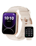 Dakofied Smart Watch (Answer/Make Calls) 1.85" Smart Watches for Men Women Digital Watch Fitness Tracker with 100+ Sport Modes Heart Rate Monitor Watch for iOS Android Phones Waterproof Milky White