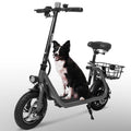 Phantomgogo Commuter R1 - Electric Scooter for Adults - Foldable Scooter with Seat & Carry Basket - 450W Brushless Motor 36V - 15MPH 265lbs Max Load E Mopeds for Adults