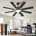 52 Inch Ceiling Fan With Dimmable Integrated LED Light-0