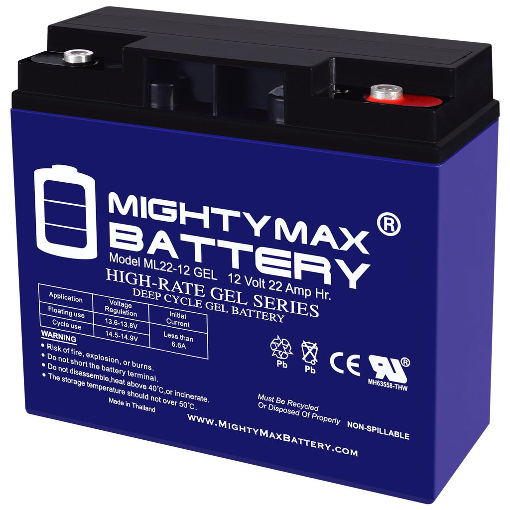 Mighty Max Battery 12v 22ah gel replacement battery for leoch lpx12-20