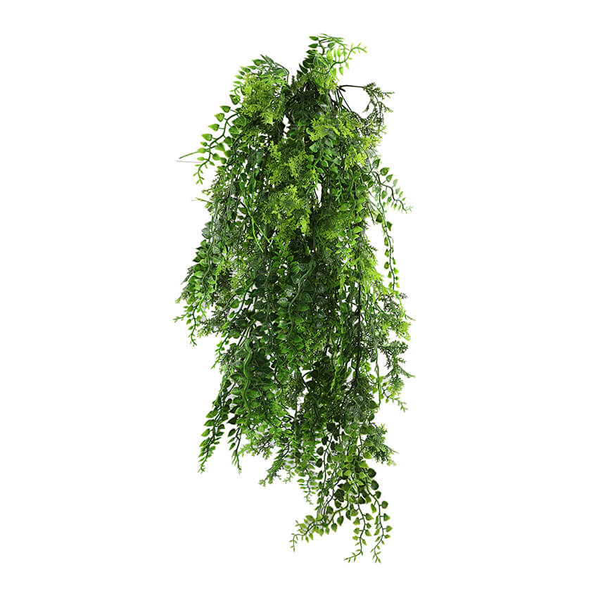 Dense Tropical Fern Artificial Hanging Plant 30in – UV Resistant-0