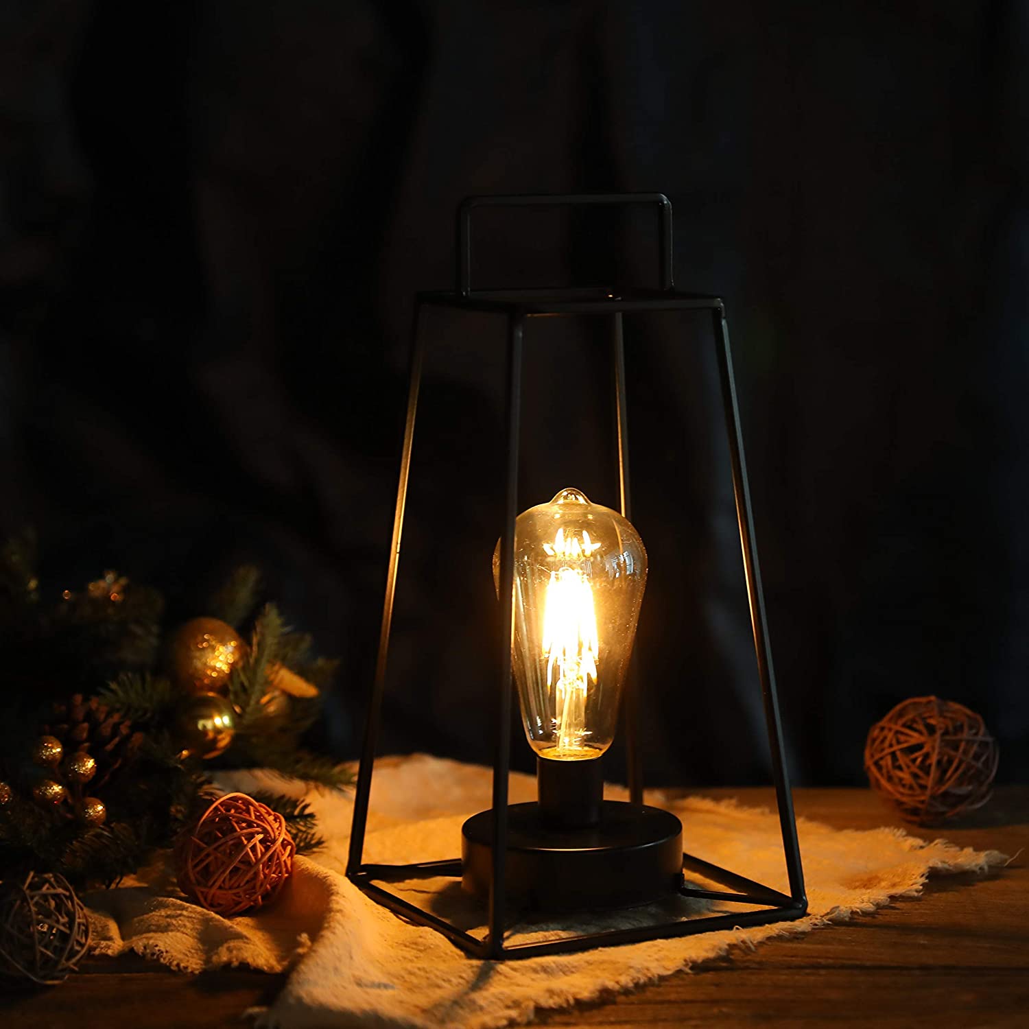 12''H Retro Style Geometric Table Lamp-4
