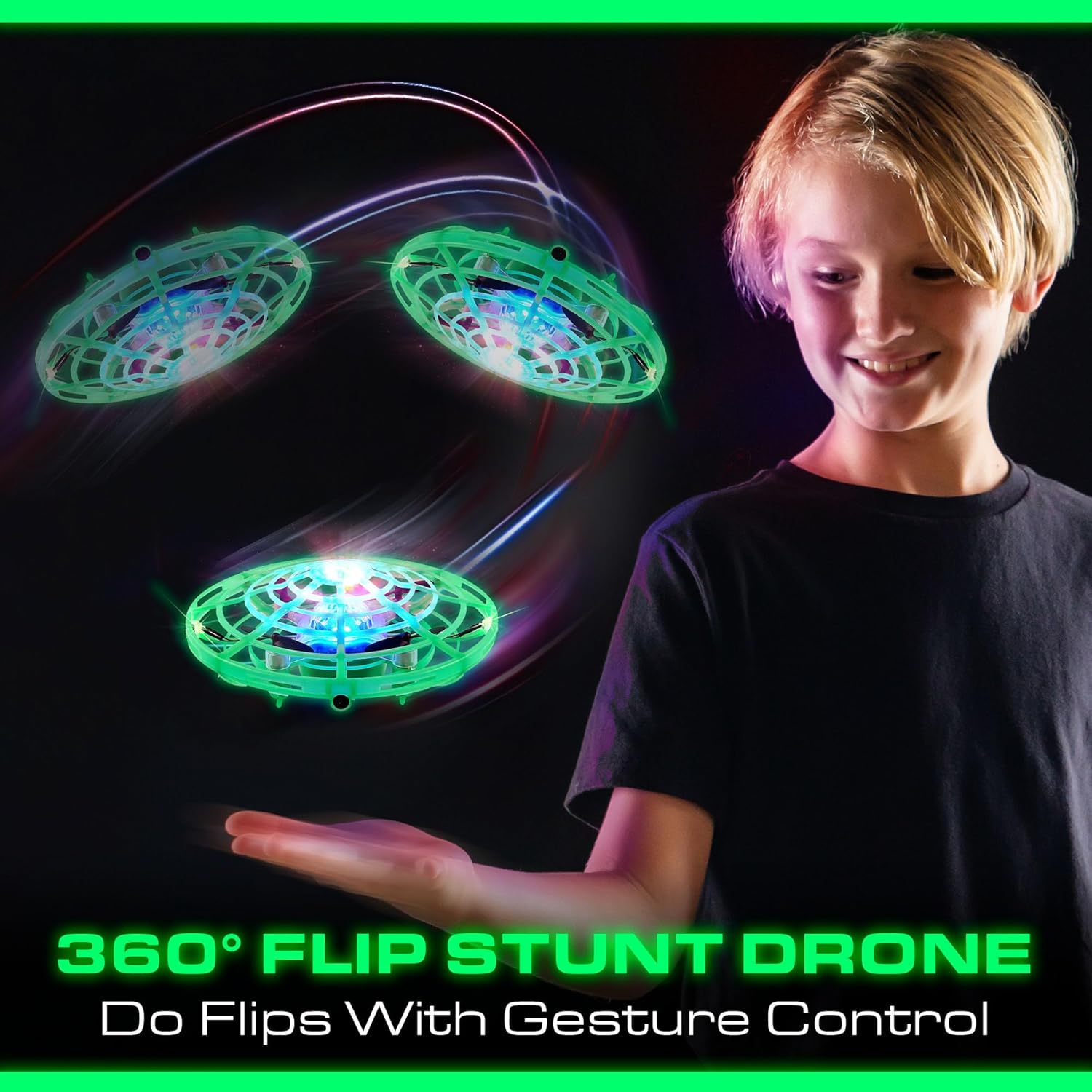 Force1 Scoot Glow Hand Operated Drone for Kids or Adults-2