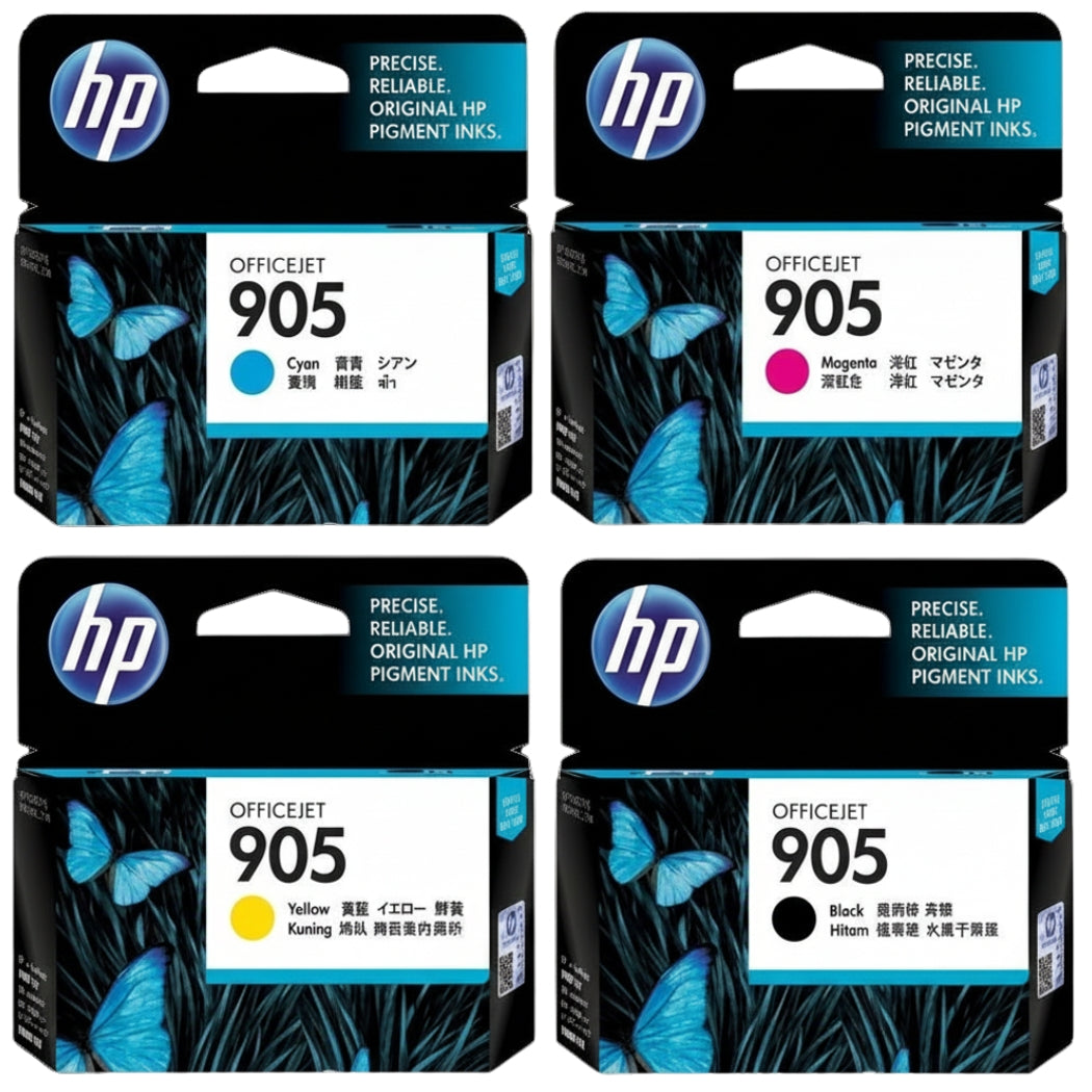 HP 905 Black and Color Ink Cartridge (Combo 4 Pack)-0