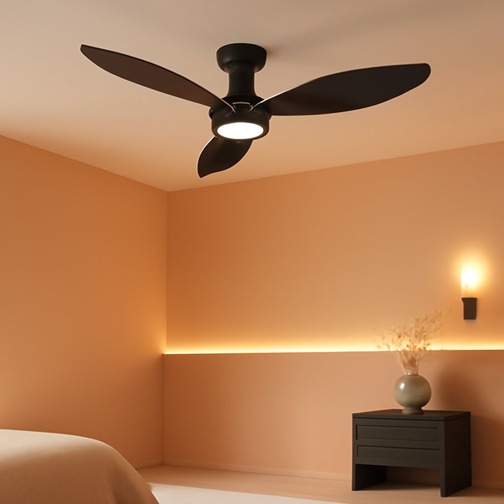 52 Inches Charcoal Finish Whisper Quiet Flush Mount Fan-0