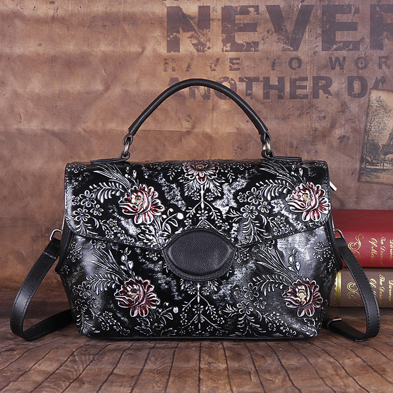 Johnature Vintage Genuine Leather Handbag for Women