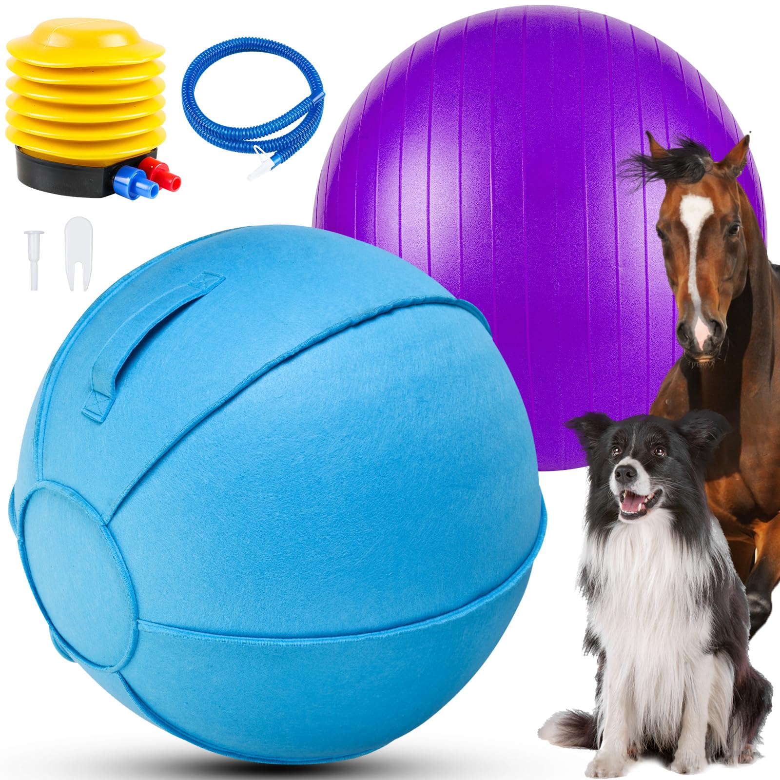 Wortade Herding Ball for Dogs - 25" Dog Herding Ball with Cover Dual Layered Herding Ball for Medium to Large Dog - Horse Ball & Herding Ball for Australian Shepherds Collies and Cattle Dogs